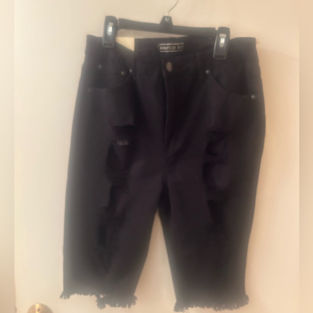 Black Jean Shorts